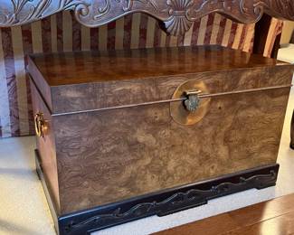 BURLED WOOD CHEST