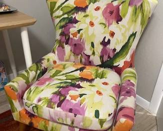 floral sitting chair