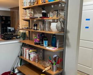 ELFA free standing shelves and kitchen items