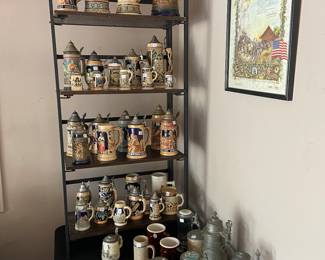 Antique and vintage 45+ piece stein collection.