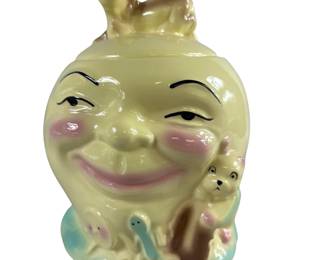 Hey Diddle Dish Spoon Cow Over the Moon Cookie Jar by Story Book Vintage Modern MCM