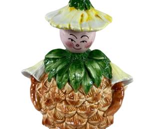 Anamorphic Pineapple Man Lidded Canister Container by HORCHOW Italy