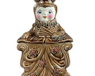 Queen Cole Hearts Cookie Jar Marked JAPAN Very Clean