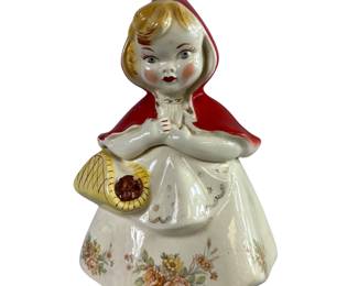 Little Red Riding Hood Cookie Jar HULL Antique