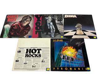 Vintage Album LOT: 80s Rock Def Leppard Quiet Riot Y&T Zebra