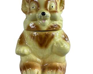 Yellow Brown Bear Cookie Jar Terrace Ceramics