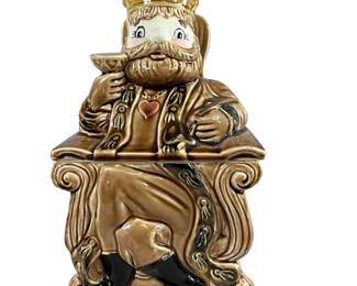 Old King Cole Hearts Cookie Jar Marked JAPAN Very Clean