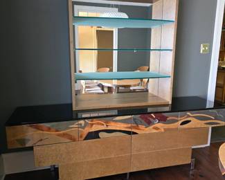 Art Deco Italian Burl by designer Carlo Malnati, Italy $4500