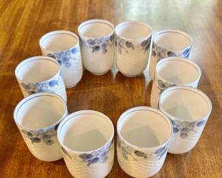 10 ceramic sake cups from Japan 