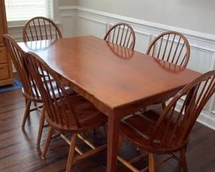 001 7Piece Dining Set with 2 Leaves