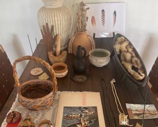 Small maker earthen inspired creations, 
beautiful vintage pieces that have stood the test of time…all color coordinated for you visual pleasure.