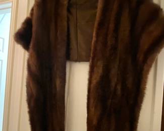 Sable brown mink stole by Neiman Marcus