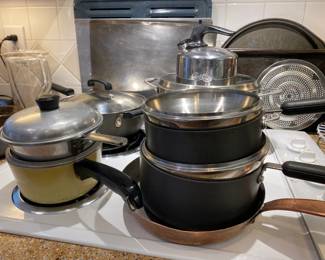 Pots and Pans by Circulon, Revereware and Calphalon