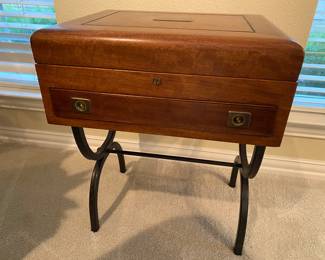  Antique Walnut Cabinet for flatware storage outside view