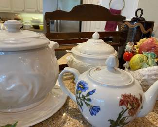 Tea pot by Cordon Bleu, Soup Tureen from Portugal