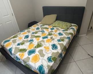 Queen size bed (mattress, frame, headboard)