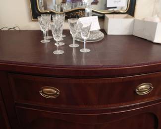 Waterford  decanter  and  wine  glasses