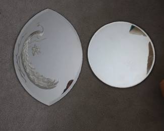 another  view  of  the  mirrors- one  has  peacock  design