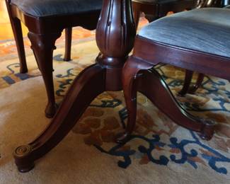 leg of dining room  table.