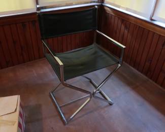 black  and  chrome  directors  chair