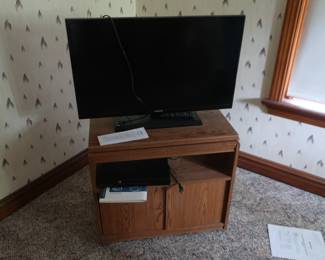 small  television  and  t  v   stand