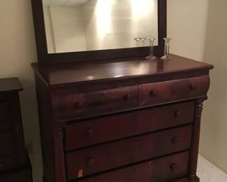 Antique dresser and mirror 