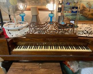 beautiful antique piano