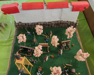 Huge samurai diorama/model