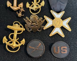 Military Collar Buttons Pins