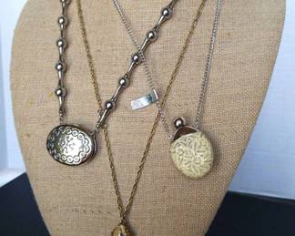 Collectible Estee Lauder Max Factor Perfume Necklaces