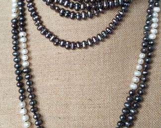 Extra Long Fresh Water Pearl Necklaces 