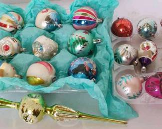 Vintage Polish West German Ornaments  Tree Topper