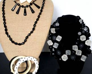 Collectible Black, White Cream Plastic 