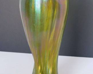 Iridescent Moss Green Vase