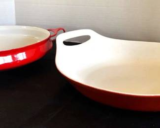 MCM Dansk Red Kobenstyle Lg Paella Pans