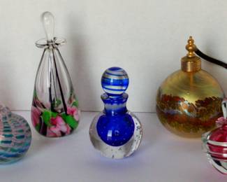 Hand Blown Perfume Bottles Some Signed
