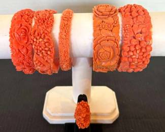 Vintage Coral Celluloid