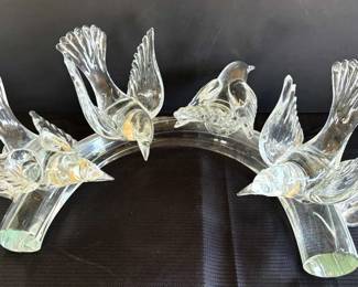 Magnificent Blown Glass Bird Centerpiece, Murano Italy