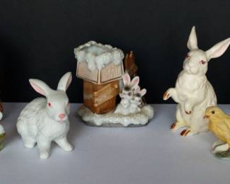Antique Fairings Lefton Rabbits Eggs