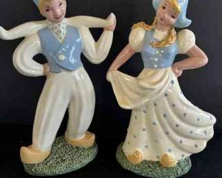 Vintage Signed Hedi Schoop Dutch Couple Figurines