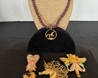 Signed Fantasy PinsNecklace
