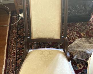 antique rocker with no arms
