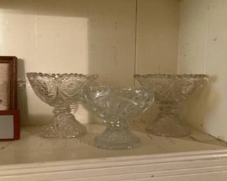 Glass bowls set of three