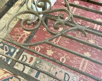 Antique custom French grate coffee table