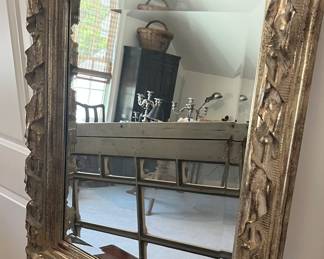 Beautiful gilt gesso acanthus mirror