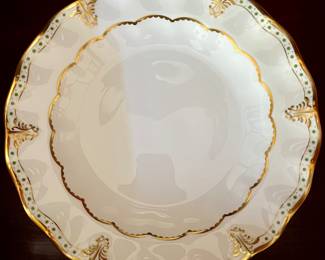 Gorgeous ROYAL CROWN DERBY ELIZABETH dessert service for 12…just stunning…retails for $175 each plate!