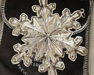 Christmas ornaments in sterling