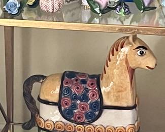 Large Italian ceramic horse