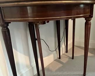 Stunning egos game table with banded gilt bronze inlay