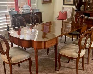 Pair of Sheraton consoles that form a dining or serving table…circa 1880